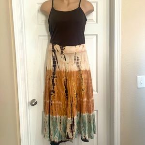 Bohemian Tye Dye Maxi Skirt